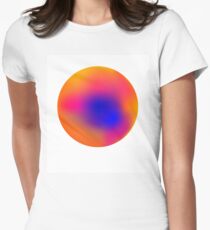 Rainbow Gradient Circle Women's Fitted T-Shirt
