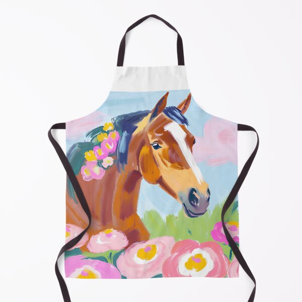 Item preview, Beautiful horse with pink flowers painting designed and sold by JustforFunlol.