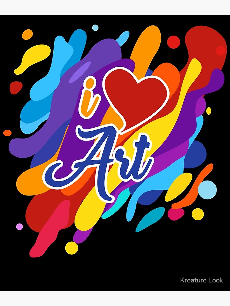 "I love art art accessories art shirt art teacher gift artistic