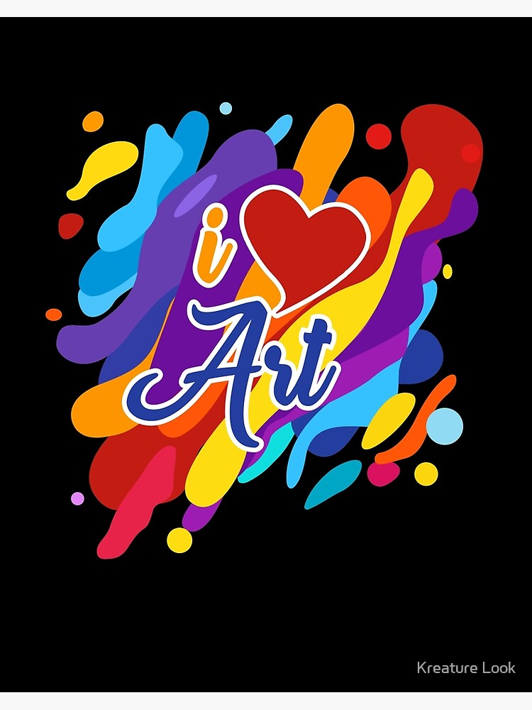 Art Shirts For Teachers I Love Art, Artist T-Shirt Gift.