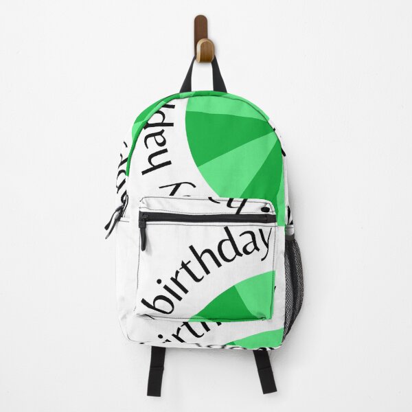 Item preview, Simple bright green happy birthday circle sticker words outside round designed and sold by ReynoldsFun.
