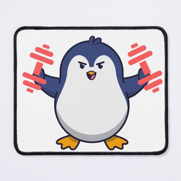 Item preview, Motivational Funny Penguin In Gym With Dumbels designed and sold by ShirtLife1.
