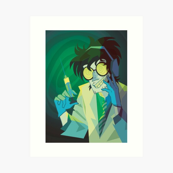 Vista previa del artículo con la obra «Ciencia extraña || Ilustración del científico loco», diseñado y vendido por Casey Hsu.