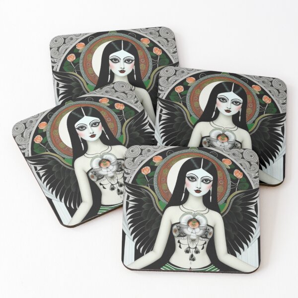 Item preview, Tibetan moon deity  designed and sold by Roxburylane.