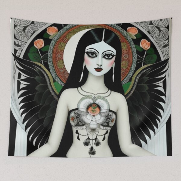 Item preview, Tibetan moon deity  designed and sold by Roxburylane.