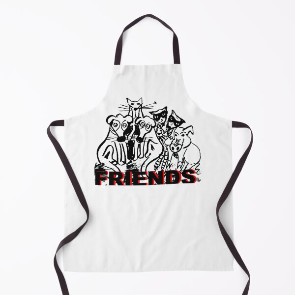 Item preview, 2 dogs, 2 raccoons, 2 humans, 1 pig, 1 cat = FRIENDS designed and sold by ZoffArt-Shop.