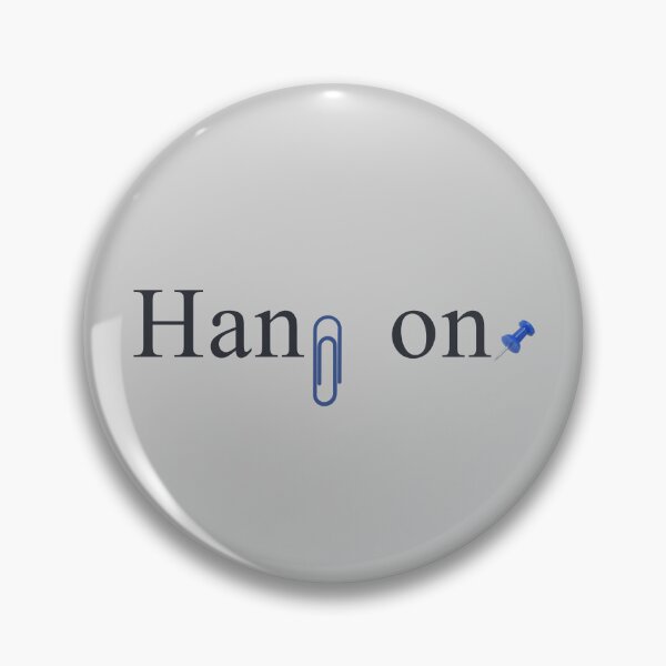 Artikelvorschau, "Hang on" Büroklammer Pin Büro inspirierende Kunst entworfen und verkauft von WD-Artist.