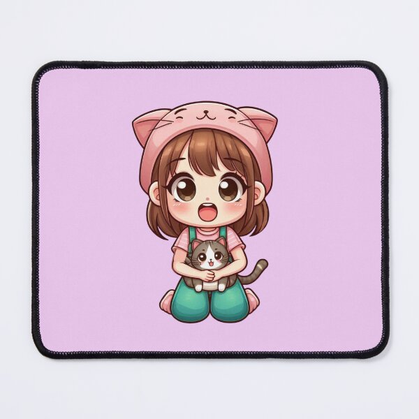 Item preview, Kawaii Girl With Cat designed and sold by Myra365Art.