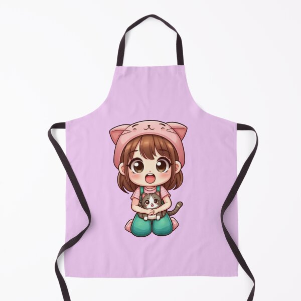 Item preview, Kawaii Girl With Cat designed and sold by Myra365Art.