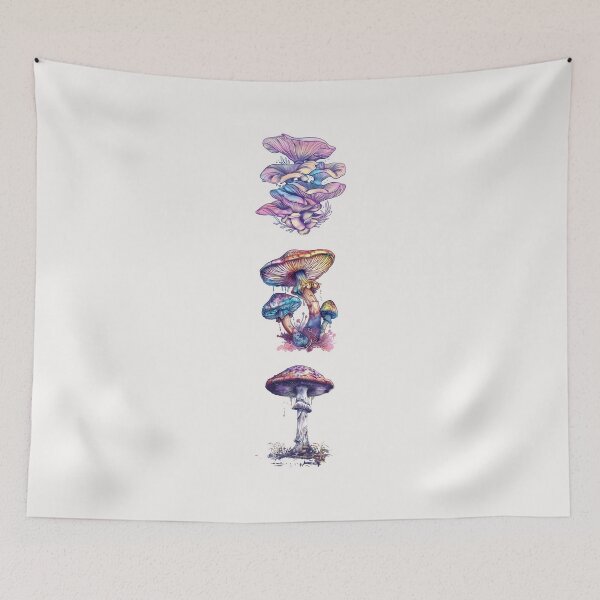 Item preview, White Forest Triptych, Magic Mushrooms, Design Created by Forest Gods designed and sold by Zenithara.