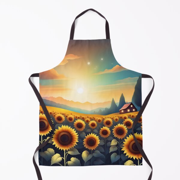 Item preview, Sunflowers view with sunset designed and sold by eMShoper.