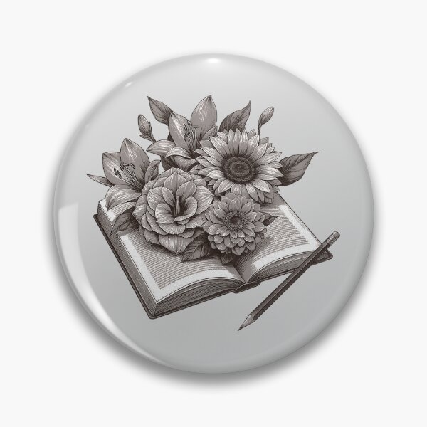 Item preview, Open Book with Flowers: Blooming Bookworm designed and sold by zzz888.
