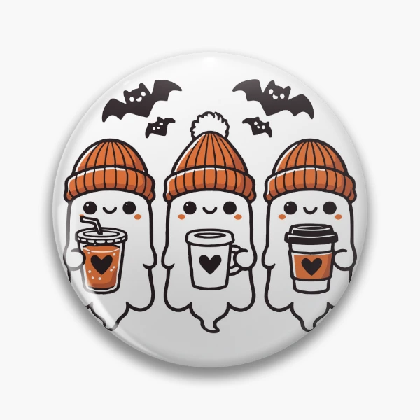 Cute Coffee Ghosts Halloween Collection — Pin by BiMood