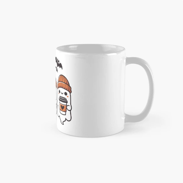 Cute Coffee Ghosts Halloween Collection — Classic Mug by BiMood