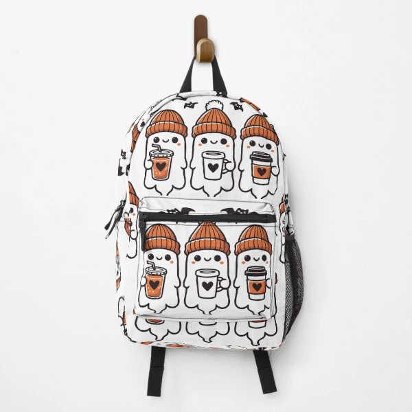 Cute Coffee Ghosts Halloween Collection — Backpack by BiMood