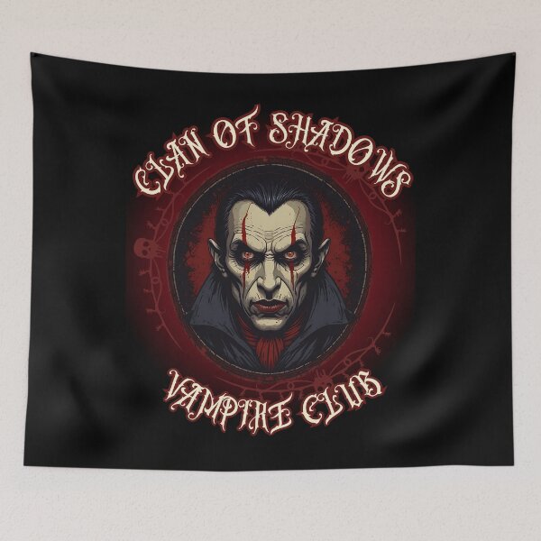 Item preview, CLAN OF SHADOWS VAMPIRE CLUB cool gothic Halloween design designed and sold by Jt41.