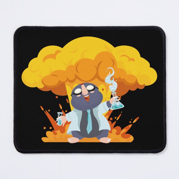 Item preview, Cartoon mad scientist and chemical experiment with explosion designed and sold by Art-of-Rory.