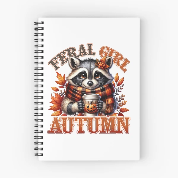 Feral Girl Autumn Collection — Spiral Notebook by BiMood
