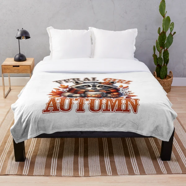 Feral Girl Autumn Collection — Throw Blanket by BiMood