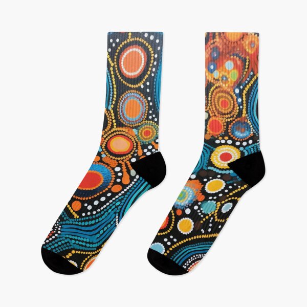 Item preview, Aboriginal Inspired Dot Art - Aqua Pathways designed and sold by GrinGalore.
