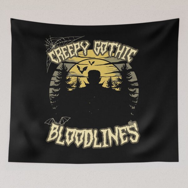 Item preview, CREEPY GOTHIC BLOODLINES cool retro horror style Vampire Halloween design designed and sold by Jt41.