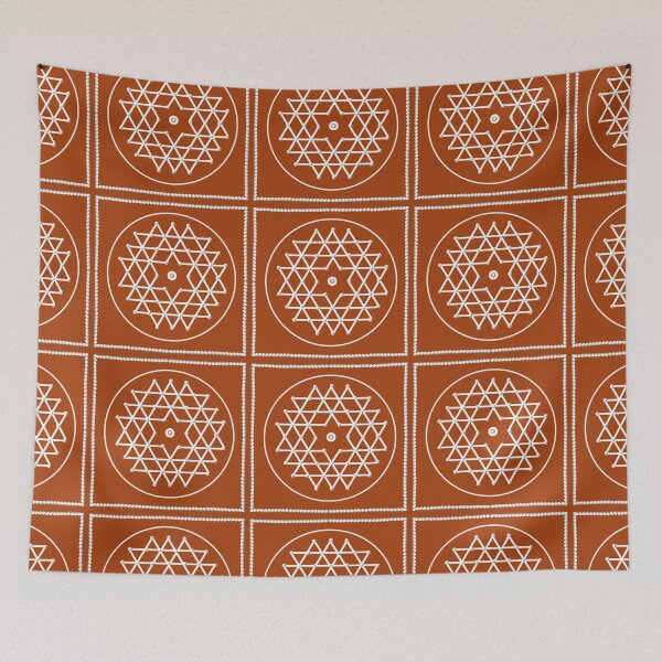 Item preview, Aishwarya kolam/muggu/Rangoli - Brown Background designed and sold by ShreecreatE.