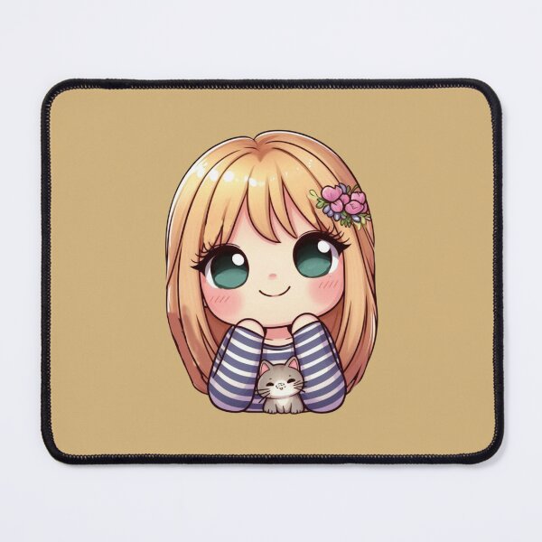 Item preview, Kawaii Girl With Cat designed and sold by Myra365Art.