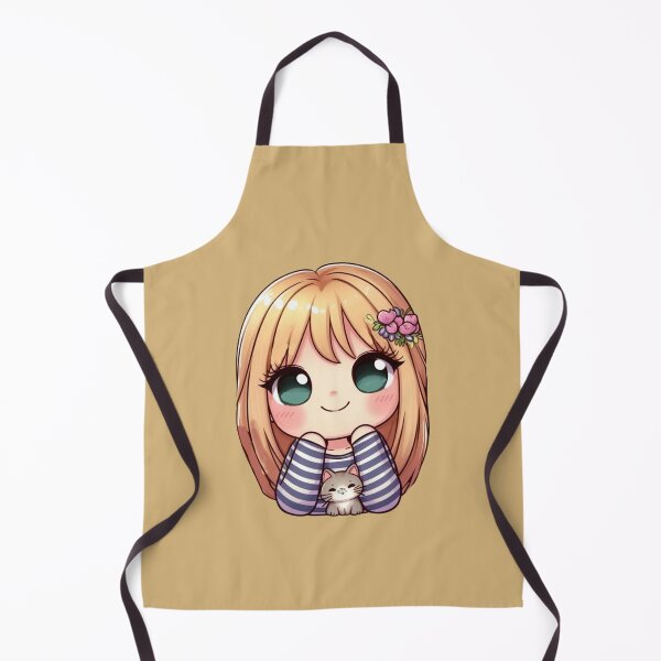 Item preview, Kawaii Girl With Cat designed and sold by Myra365Art.