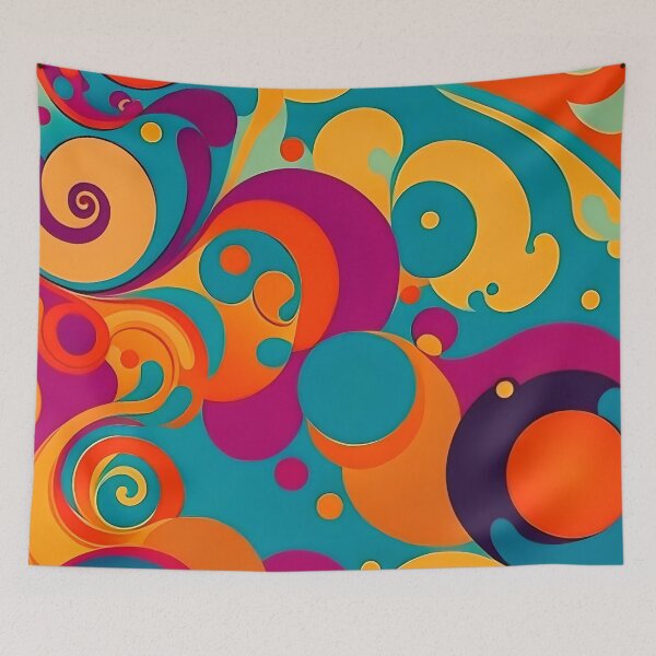Item preview, Flower Power Colourful Flower Pattern designed and sold by druidwolfart.