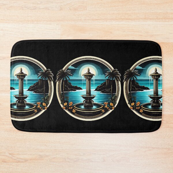 Item preview, Silent Night Fountain with Moon and Palm Trees by The Ocean designed and sold by NautiChic.
