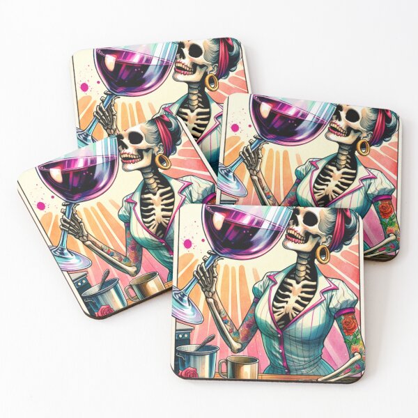 Item preview, Wine Tarot Card with Skeleton Designs for Moms - Mystical and Unique designed and sold by Gemma A  Summers.