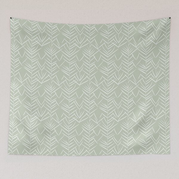 Item preview, Japandi abstract seamless sage green bamboo pattern designed and sold by filigreedigital.