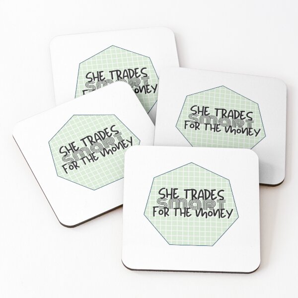 Item preview, she trades smart for the money financial sticker designed and sold by Anna Sacha.