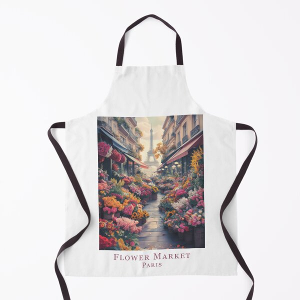 Item preview, Romantic retro flower market in Paris – vintage travel poster with Eiffel Tower designed and sold by pod24.
