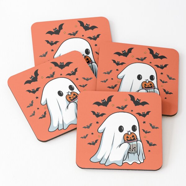 Item preview, Cute Ghost Boba Tea Halloween Ghost designed and sold by ArtsyLani.