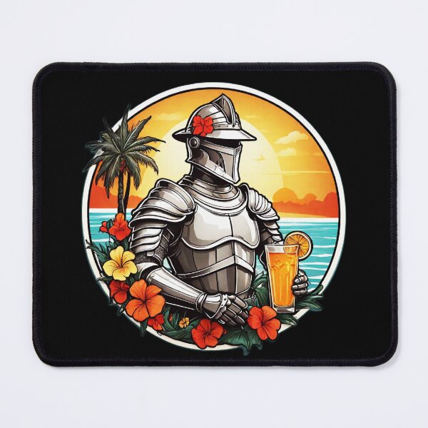 Item preview, Medieval Armor with Beach Drink by the Hawaii Ocean with Orchids designed and sold by NautiChic.