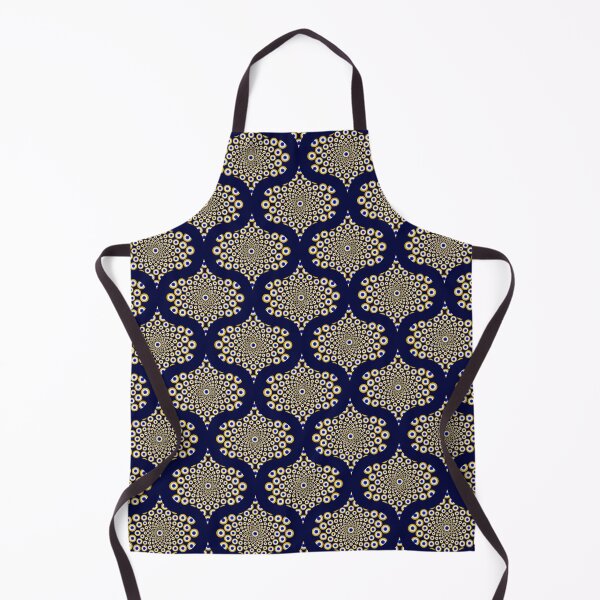 Item preview, We Are Watching You Navy And Gold Mid Mod Ogee designed and sold by Triplicate Limited.