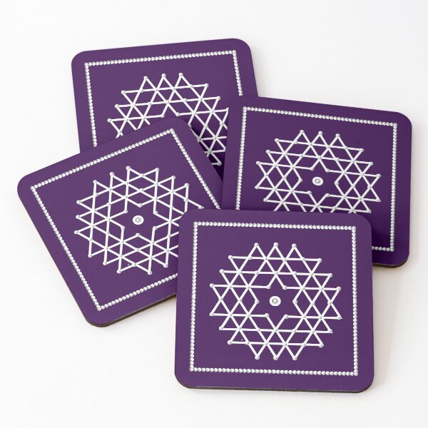 Item preview, Aishwarya kolam/muggu/Rangoli - Purple Background designed and sold by ShreecreatE.