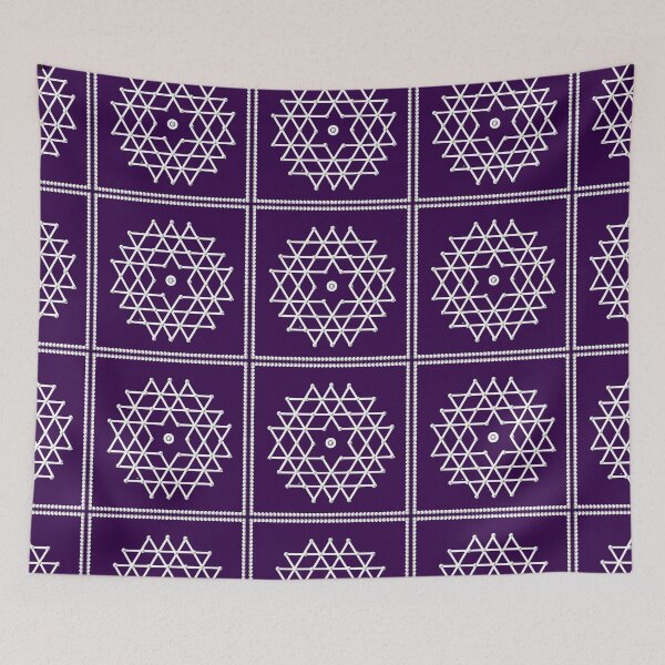 Item preview, Aishwarya kolam/muggu/Rangoli - Purple Background designed and sold by ShreecreatE.