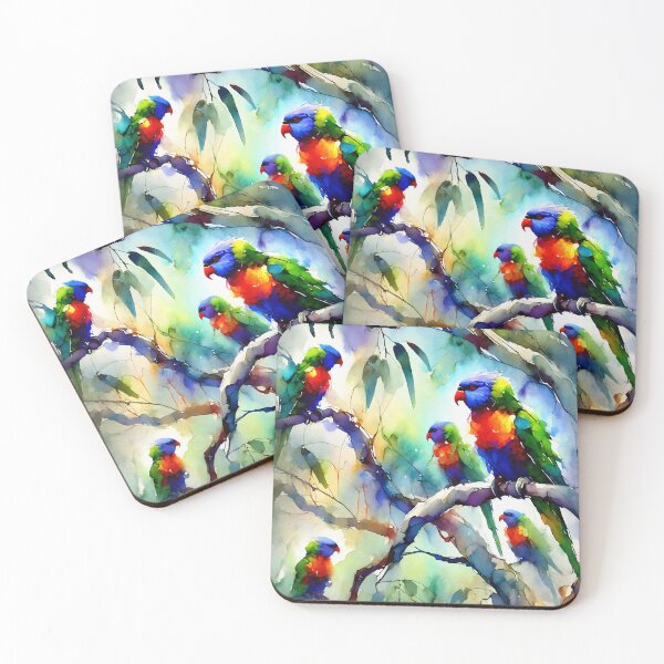 Item preview, Rainbow Lorikeets 4 designed and sold by ChrisButler.