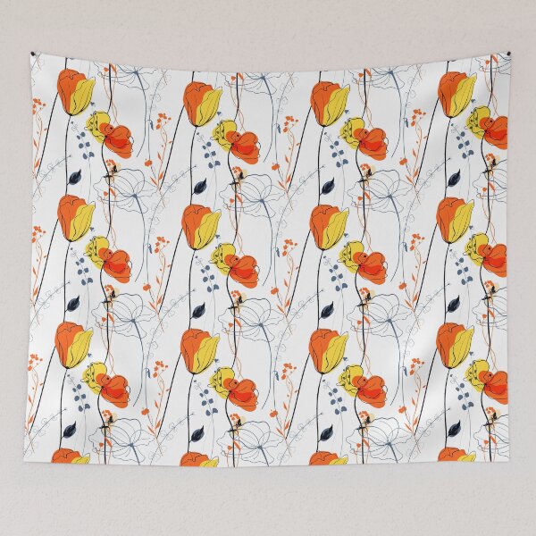 Aperçu de l'œuvre Design floral abstrait vibrant - Art botanique moderne créée et vendue par ArtLab-store.