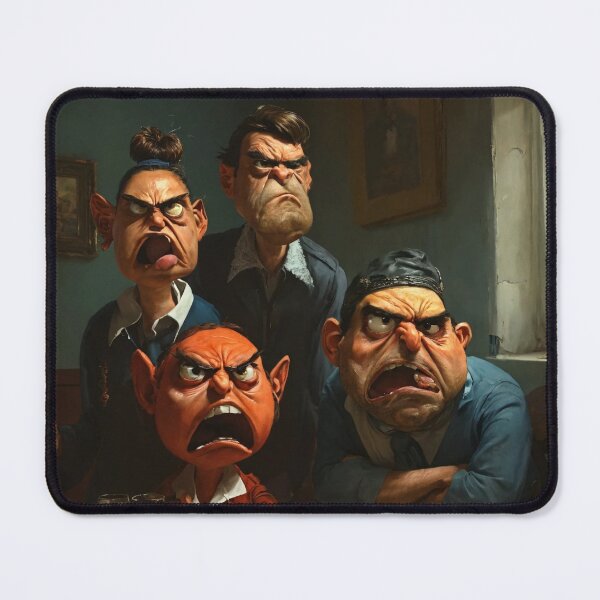 Item preview, angry, neighbors, aggression, cartoon designed and sold by DonnaBlankaArt.