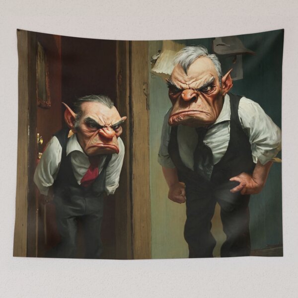 Item preview, angry, neighbors, aggression, cartoon designed and sold by DonnaBlankaArt.