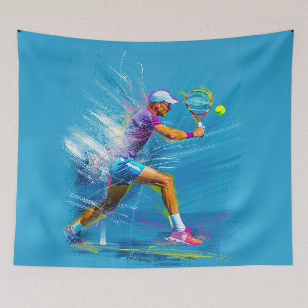 Item preview, Tennis player digital collage designed and sold by tee-blah-blah.