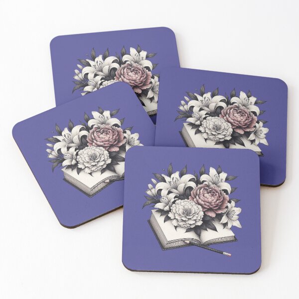 Item preview, Open Book with Flowers: A Romantic Bookish Garden designed and sold by zzz888.