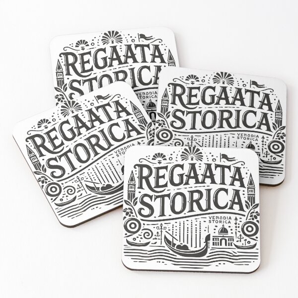 Item preview, Regatta Storica: Elegant Venetian Text Design – Iconic Gondola Artwork designed and sold by ManekanttaArts.