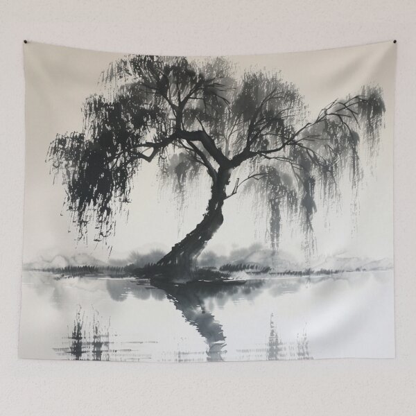 Item preview, Willow Tree By The Pond designed and sold by Myra365Art.
