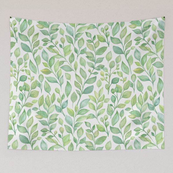 Item preview, Green Leaves Pattern designed and sold by 100Sunsets.