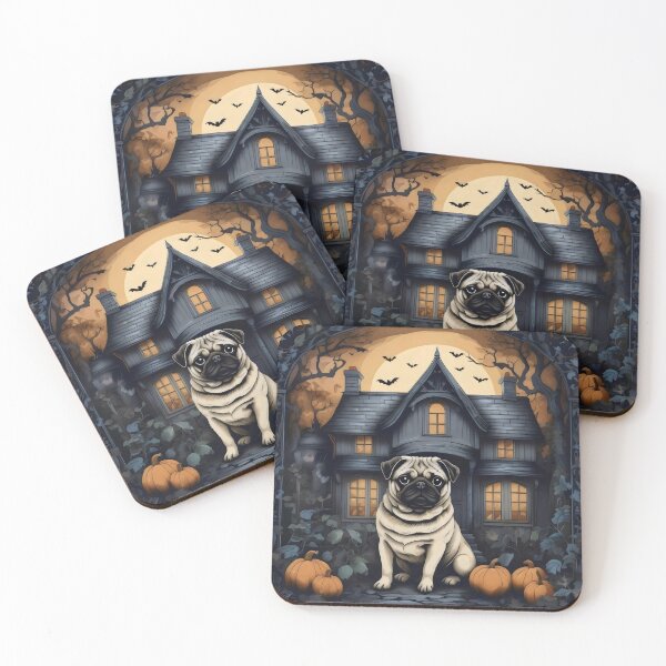 Item preview, Spooky Pug inspired by William Morris designed and sold by bloomandbark.
