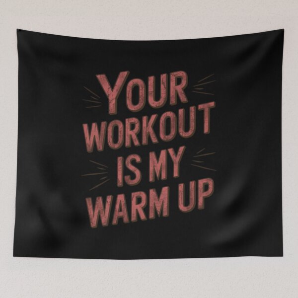 Item preview, Funny Workout Gym Motivation Your Workout Is my Warm Up Quotes designed and sold by ArabCorner.